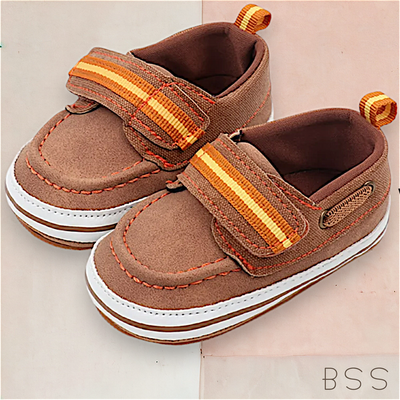 Mocassim Infantil Listras e Velcro