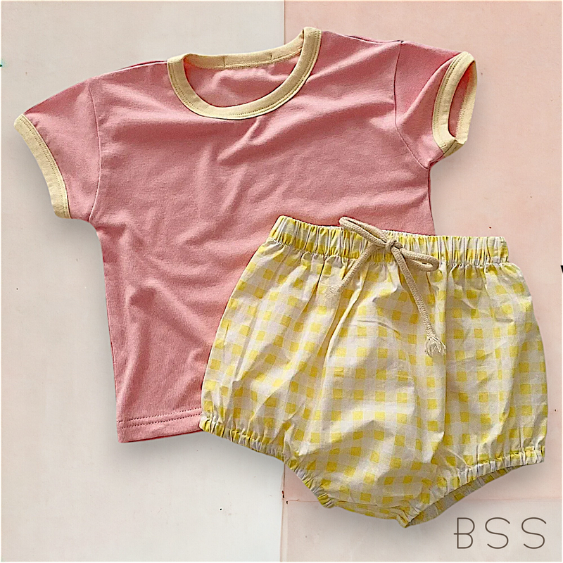 Conjunto Infantil Verão Xadrez