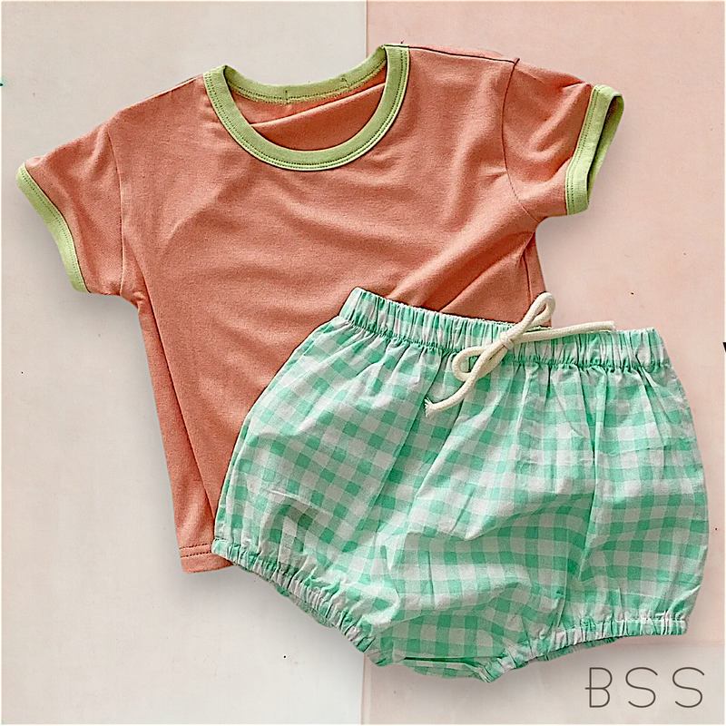 Conjunto Infantil Verão Xadrez